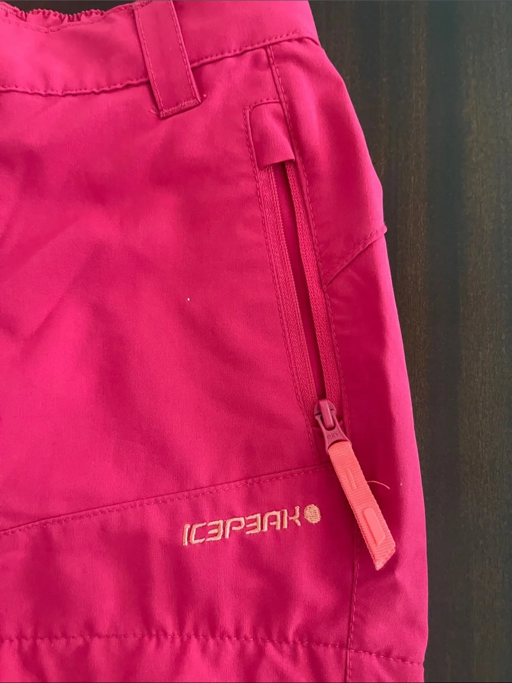 Kids Pink and Tan Convertible Outdoor Pants size 6-8